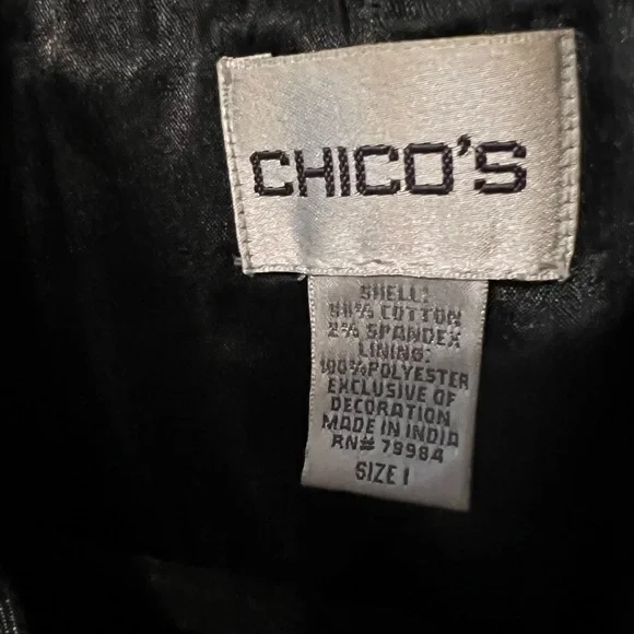 1 Chicos Black Moto Biker Chic Assymetrical Zip Vest NWOT - Picture 6 of 11